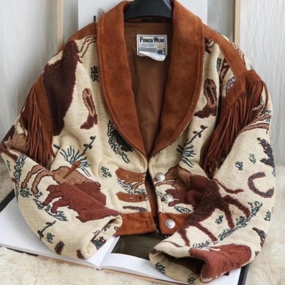 Vintage pioneer wear leather coat - Picture 3 of 5